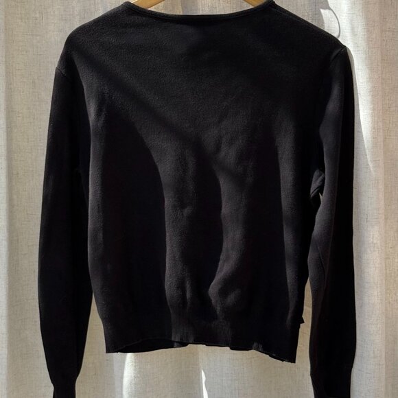 Ralph Lauren Black Cardigan Sweater – Size M (Vintage) - Picture 3 of 4